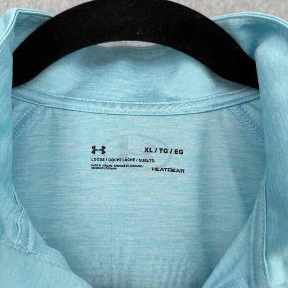 Under Armour Womens Loose Fit 1/4 Zip Pullover Top Size XL Baby Blue Lightweight - Picture 5 of 11